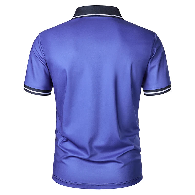 Summer New Men Clothes Short Sleeve Fashion Golf Polo Shirt Men Sport Lapel Logo Print Tops Breathable and Sweat Absorbing
